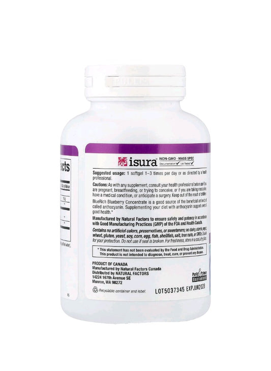 Blue Rich Super Strength Blueberry Concentrate 500 mg